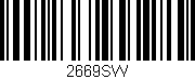 Código de barras (EAN, GTIN, SKU, ISBN): '2669SW'