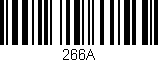 Código de barras (EAN, GTIN, SKU, ISBN): '266A'