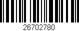 Código de barras (EAN, GTIN, SKU, ISBN): '26702780'