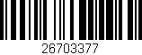 Código de barras (EAN, GTIN, SKU, ISBN): '26703377'