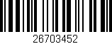Código de barras (EAN, GTIN, SKU, ISBN): '26703452'