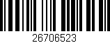 Código de barras (EAN, GTIN, SKU, ISBN): '26706523'
