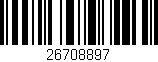 Código de barras (EAN, GTIN, SKU, ISBN): '26708897'