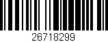 Código de barras (EAN, GTIN, SKU, ISBN): '26718299'