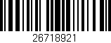 Código de barras (EAN, GTIN, SKU, ISBN): '26718921'