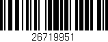 Código de barras (EAN, GTIN, SKU, ISBN): '26719951'