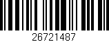 Código de barras (EAN, GTIN, SKU, ISBN): '26721487'