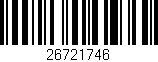 Código de barras (EAN, GTIN, SKU, ISBN): '26721746'