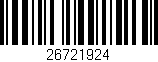 Código de barras (EAN, GTIN, SKU, ISBN): '26721924'