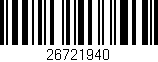 Código de barras (EAN, GTIN, SKU, ISBN): '26721940'