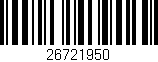 Código de barras (EAN, GTIN, SKU, ISBN): '26721950'