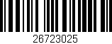 Código de barras (EAN, GTIN, SKU, ISBN): '26723025'