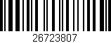 Código de barras (EAN, GTIN, SKU, ISBN): '26723807'