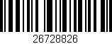 Código de barras (EAN, GTIN, SKU, ISBN): '26728826'