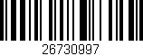 Código de barras (EAN, GTIN, SKU, ISBN): '26730997'