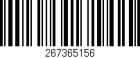 Código de barras (EAN, GTIN, SKU, ISBN): '267365156'