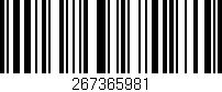 Código de barras (EAN, GTIN, SKU, ISBN): '267365981'
