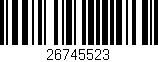 Código de barras (EAN, GTIN, SKU, ISBN): '26745523'