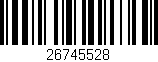 Código de barras (EAN, GTIN, SKU, ISBN): '26745528'