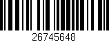Código de barras (EAN, GTIN, SKU, ISBN): '26745648'