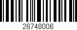 Código de barras (EAN, GTIN, SKU, ISBN): '26748006'