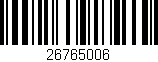 Código de barras (EAN, GTIN, SKU, ISBN): '26765006'