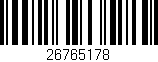 Código de barras (EAN, GTIN, SKU, ISBN): '26765178'