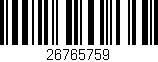 Código de barras (EAN, GTIN, SKU, ISBN): '26765759'