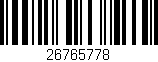 Código de barras (EAN, GTIN, SKU, ISBN): '26765778'