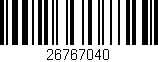 Código de barras (EAN, GTIN, SKU, ISBN): '26767040'