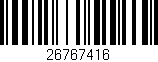 Código de barras (EAN, GTIN, SKU, ISBN): '26767416'