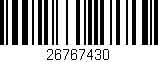 Código de barras (EAN, GTIN, SKU, ISBN): '26767430'