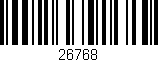 Código de barras (EAN, GTIN, SKU, ISBN): '26768'