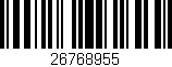 Código de barras (EAN, GTIN, SKU, ISBN): '26768955'