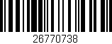 Código de barras (EAN, GTIN, SKU, ISBN): '26770738'