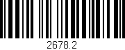 Código de barras (EAN, GTIN, SKU, ISBN): '2678.2'
