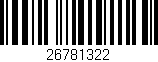 Código de barras (EAN, GTIN, SKU, ISBN): '26781322'