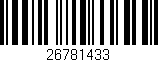 Código de barras (EAN, GTIN, SKU, ISBN): '26781433'