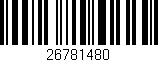Código de barras (EAN, GTIN, SKU, ISBN): '26781480'