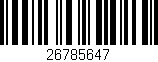 Código de barras (EAN, GTIN, SKU, ISBN): '26785647'