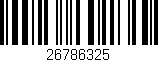 Código de barras (EAN, GTIN, SKU, ISBN): '26786325'
