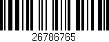 Código de barras (EAN, GTIN, SKU, ISBN): '26786765'
