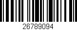 Código de barras (EAN, GTIN, SKU, ISBN): '26789094'