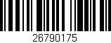 Código de barras (EAN, GTIN, SKU, ISBN): '26790175'