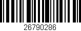 Código de barras (EAN, GTIN, SKU, ISBN): '26790286'