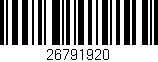 Código de barras (EAN, GTIN, SKU, ISBN): '26791920'