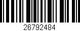 Código de barras (EAN, GTIN, SKU, ISBN): '26792484'