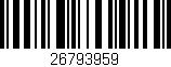 Código de barras (EAN, GTIN, SKU, ISBN): '26793959'