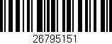 Código de barras (EAN, GTIN, SKU, ISBN): '26795151'