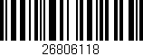 Código de barras (EAN, GTIN, SKU, ISBN): '26806118'